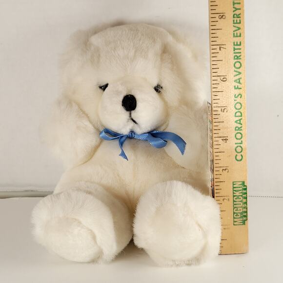 Commonwealth Classic Cuddables Teddy Bear Plush Stuffed Animal 8" White 1988 VTG - Picture 5 of 11